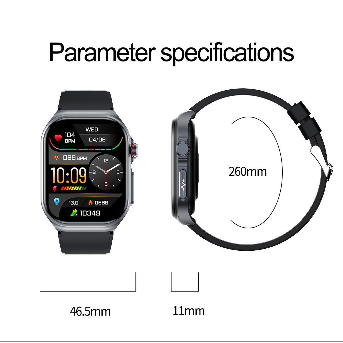 Smart Watch Women Men 2.0 Display - Waterproof Fitness Tracker
