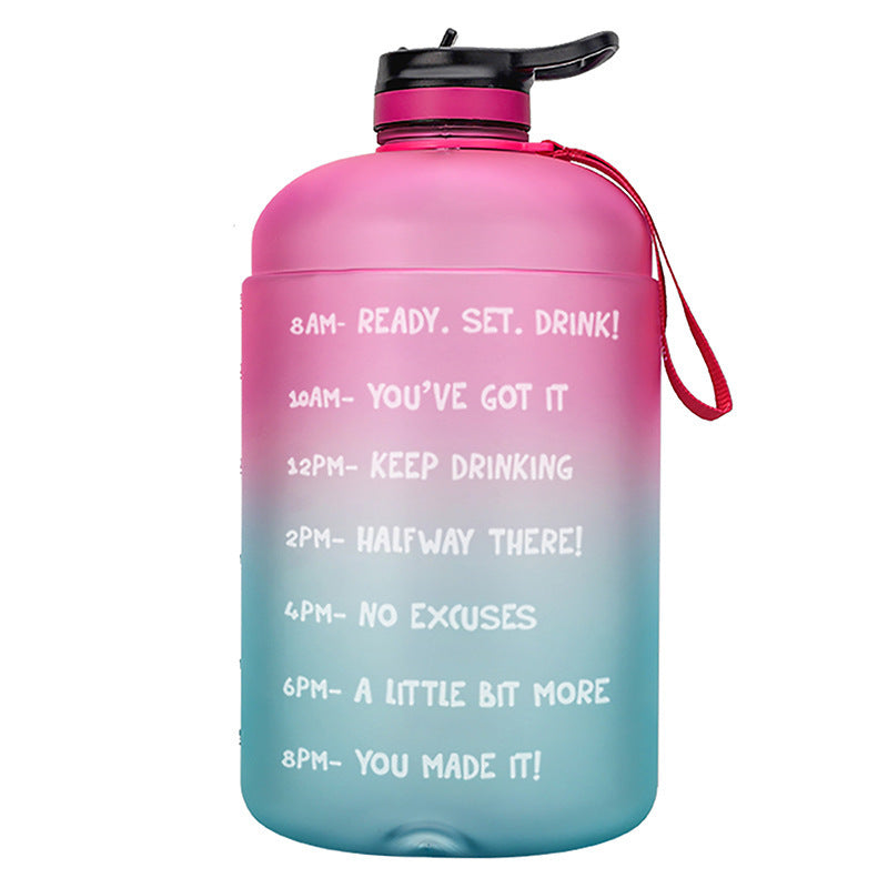 QuiFit Gallon Water Bottle with Straw Clear Plastic Drinking Bottles for GYM