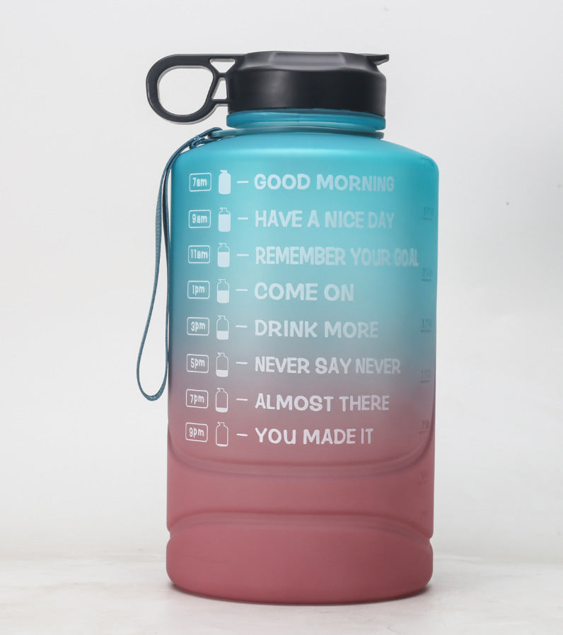 Creative Gradient 2.2L Large Capacity Sports Bottle Plastic Outdoor For Gym