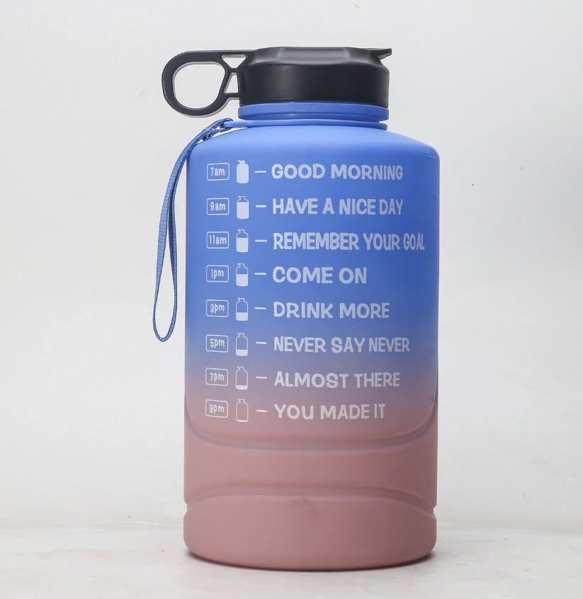 Creative Gradient 2.2L Large Capacity Sports Bottle Plastic Outdoor For Gym