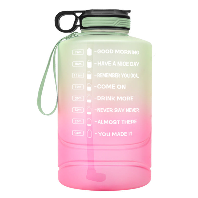 Creative Gradient 2.2L Large Capacity Sports Bottle Plastic Outdoor For Gym