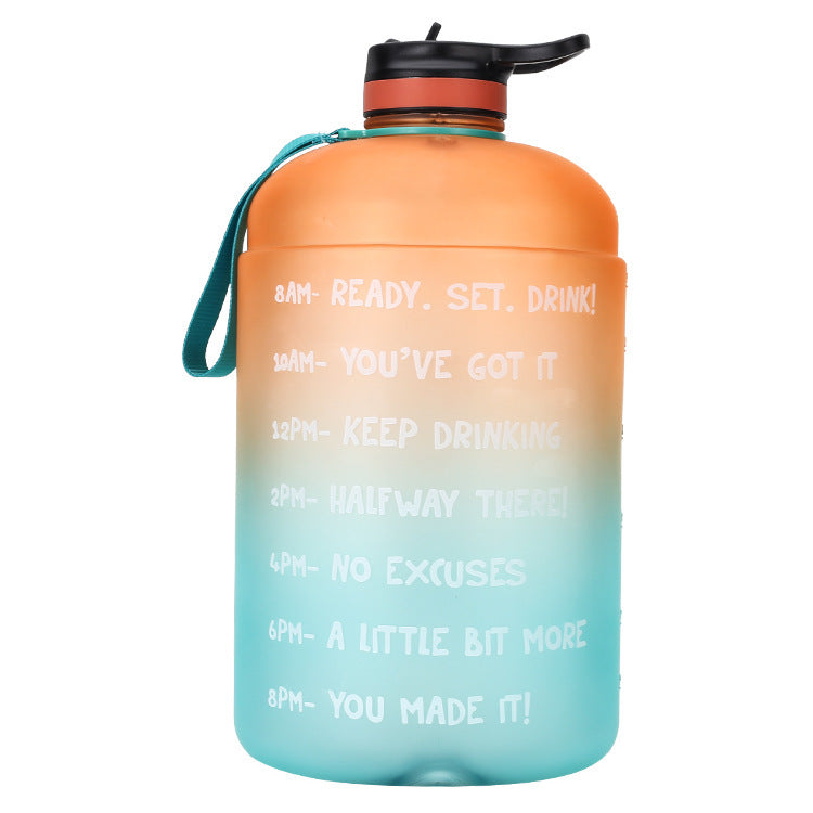 QuiFit Gallon Water Bottle with Straw Clear Plastic Drinking Bottles for GYM