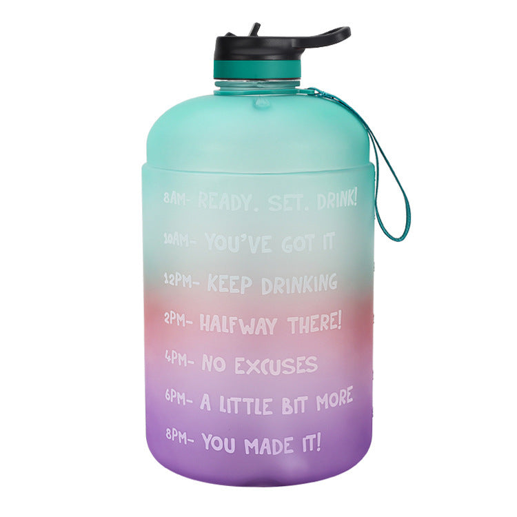 QuiFit Gallon Water Bottle with Straw Clear Plastic Drinking Bottles for GYM