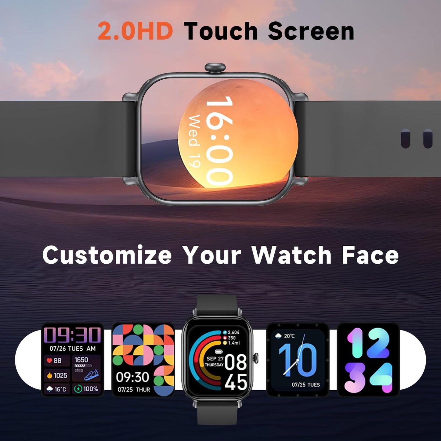 Bluetooth Talking, IP68 Showerproof Fitness Tracker- Fashion Smartwatch