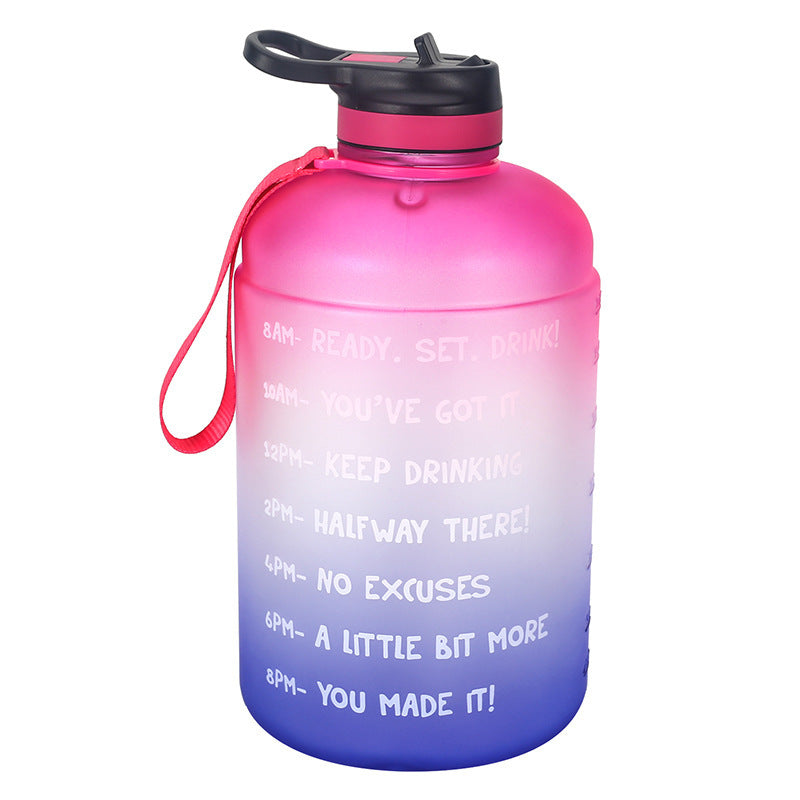 QuiFit Gallon Water Bottle with Straw Clear Plastic Drinking Bottles for GYM
