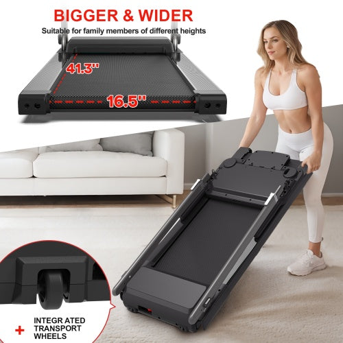 Treadmill With Desk Workstation Adjustable Height, 300 LBS Weight Capacity