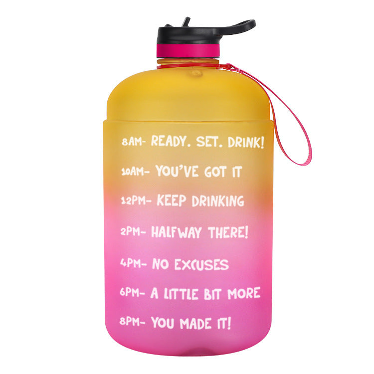 QuiFit Gallon Water Bottle with Straw Clear Plastic Drinking Bottles for GYM