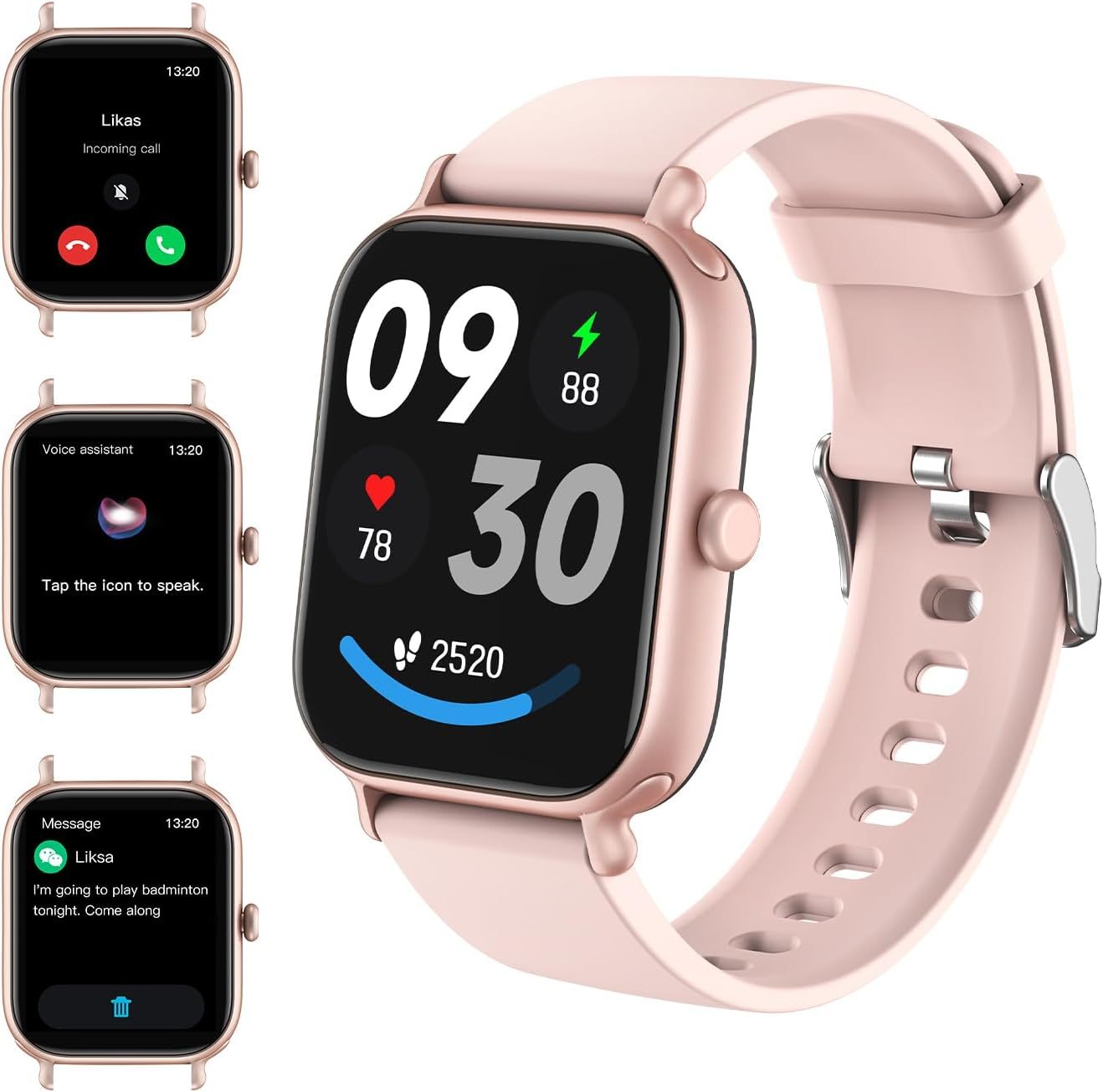 Bluetooth Talking, IP68 Showerproof Fitness Tracker- Fashion Smartwatch