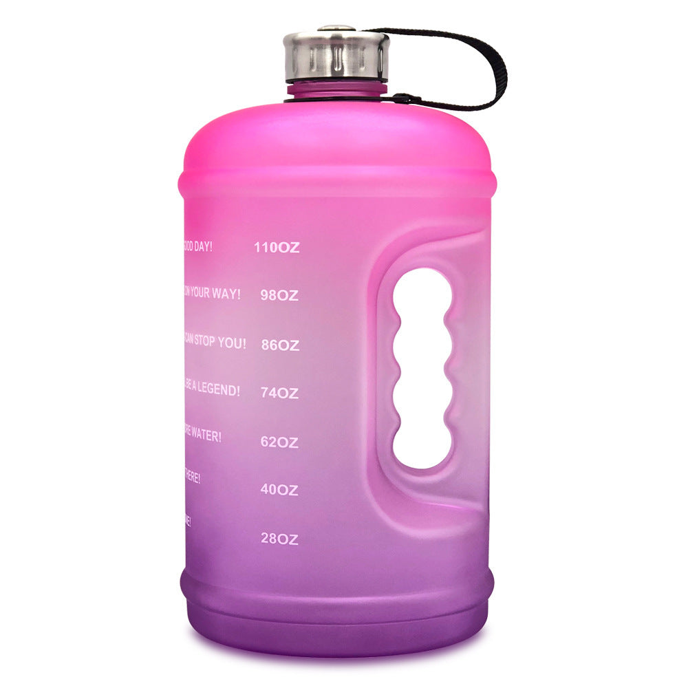 Sports Bottle Gradient Plastic Gym Large Capacity Outdoor Space Cup