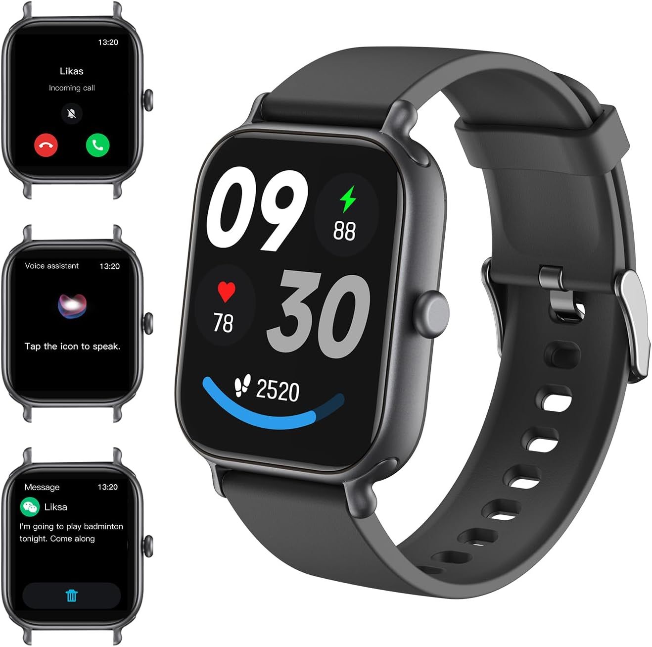 Bluetooth Talking, IP68 Showerproof Fitness Tracker- Fashion Smartwatch