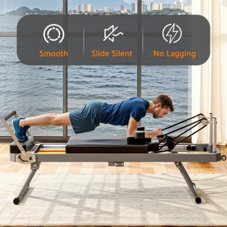 Extra Large Pilates Reformer - Multi-functional Home Fitness Equipment