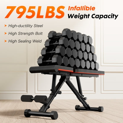 Weight Bench Adjustable Workout Bench For Home Gym