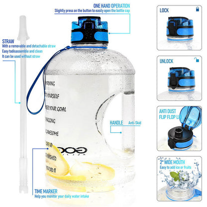 Gym Large-capacity Plastic Cup Bouncing Cover Sports Bottle