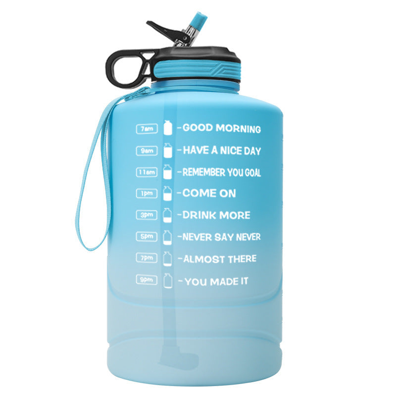 Creative Gradient 2.2L Large Capacity Sports Bottle Plastic Outdoor For Gym