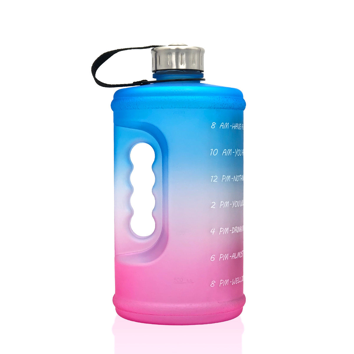 Sports Bottle Gradient Plastic Gym Large Capacity Outdoor Space Cup