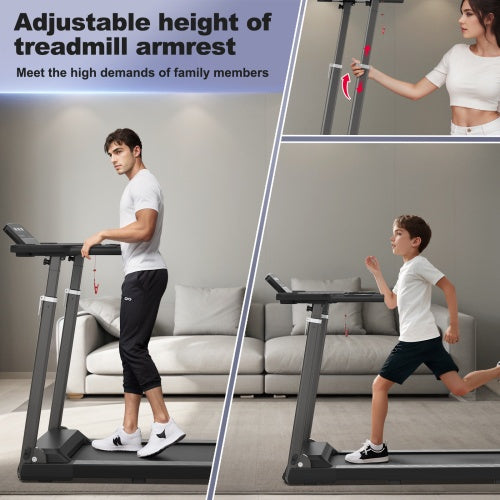 Treadmill With Desk Workstation  Adjustable Height, 300 LBS Weight Capacity