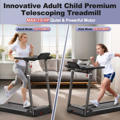 Treadmill With Desk Workstation  Adjustable Height, 300 LBS Weight Capacity